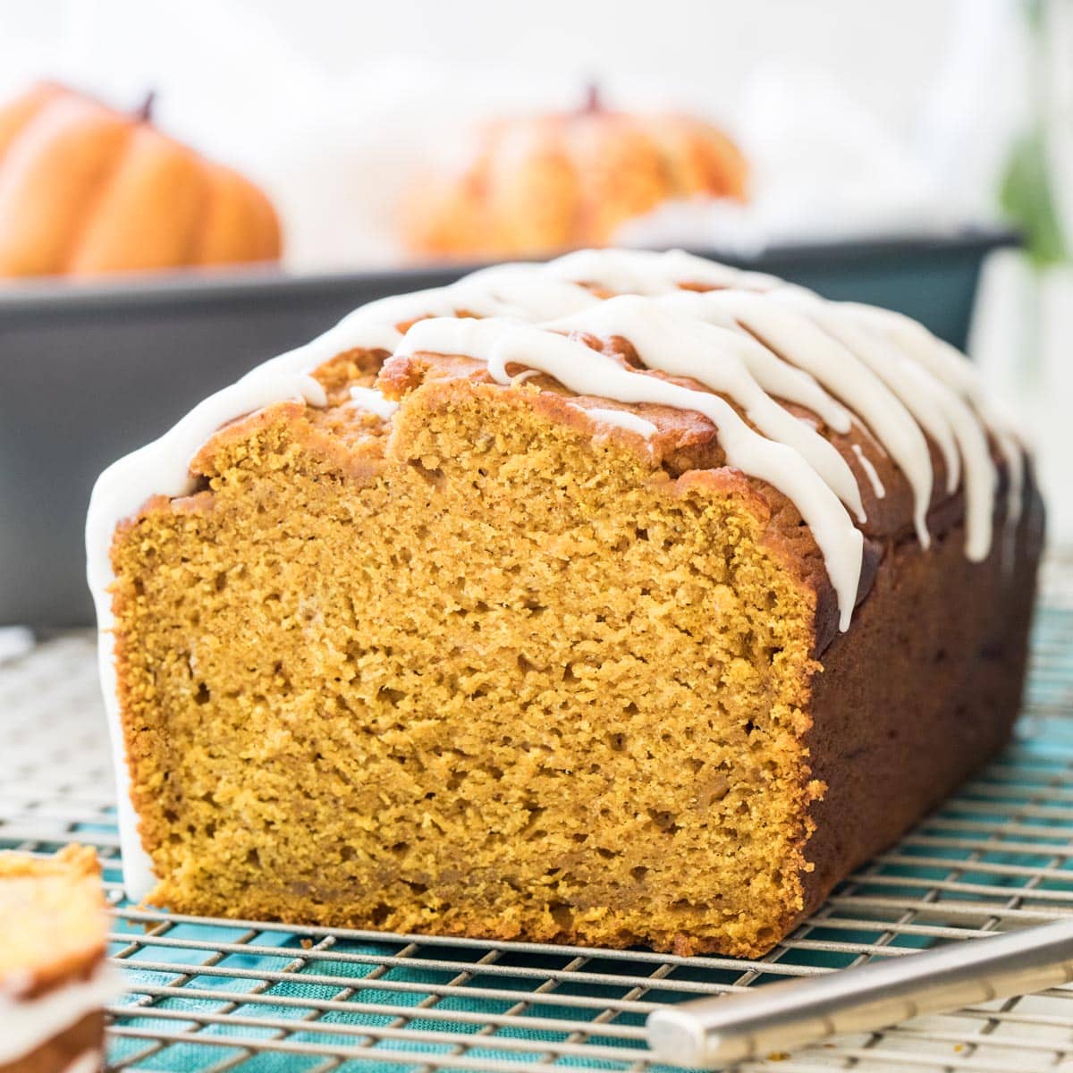 Vanilla Glazed Pumpkin Loaf